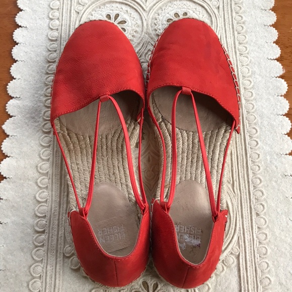 Eileen Fisher Shoes - Eileen Fisher Espadrille Flats- Red- Size 9